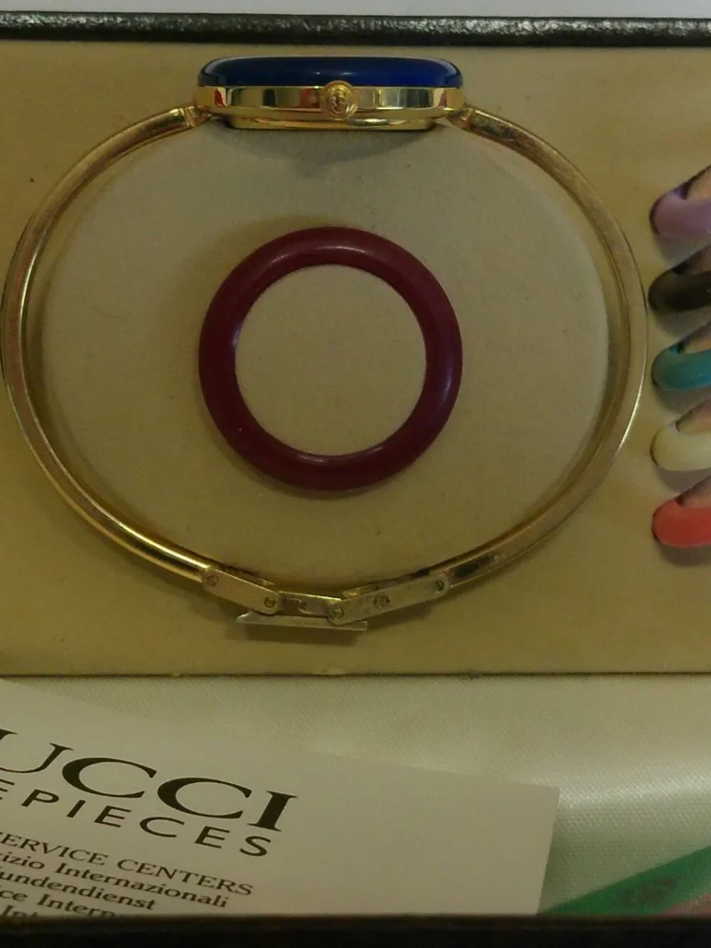 Gucci Change 12 Bezel Watch W/ Gold Bezel